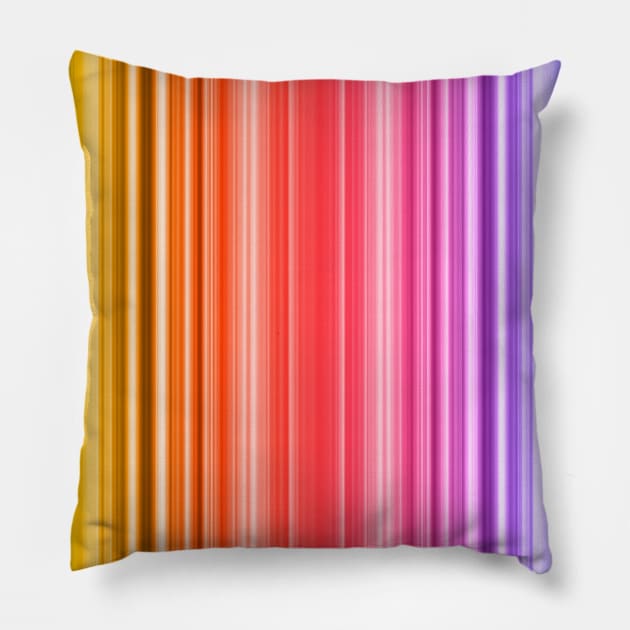 Vibrant rainbow stripes Pillow by hereswendy