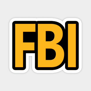 FBI Shirt Front Print Gold Magnet