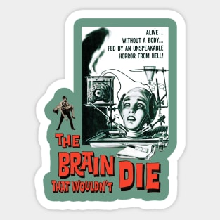The Brain That Wouldn't Die - B Movies - Sticker