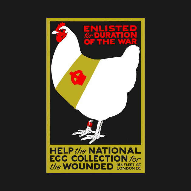 1914 World War I Propaganda Poster Chickens by Pixelchicken