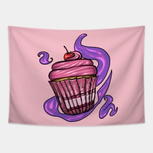 Cute pink Strawberry cupcake Tapestry