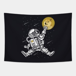 Astronaut Dogecoin DOGE Coin To The Moon Crypto Token Cryptocurrency Wallet Birthday Gift For Men Women Kids Tapestry