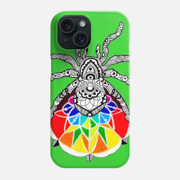 Spider Mandala Phone Case by Art of V. Cook