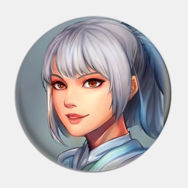 Grey Hair Anime Girl Pin by animegirlnft