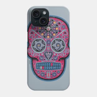 Mexican Sugar Skull Masochistic Black Cherry Phone Case