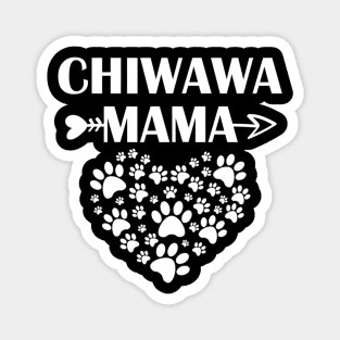 Chiwawa Mama Paws Heart Magnet