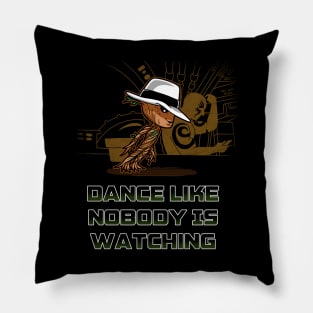 Funny Cute Dancing Guardian Superhero 80's Music Meme Pillow