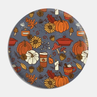 Cozy Fall Vibes Seamless Pattern Pin