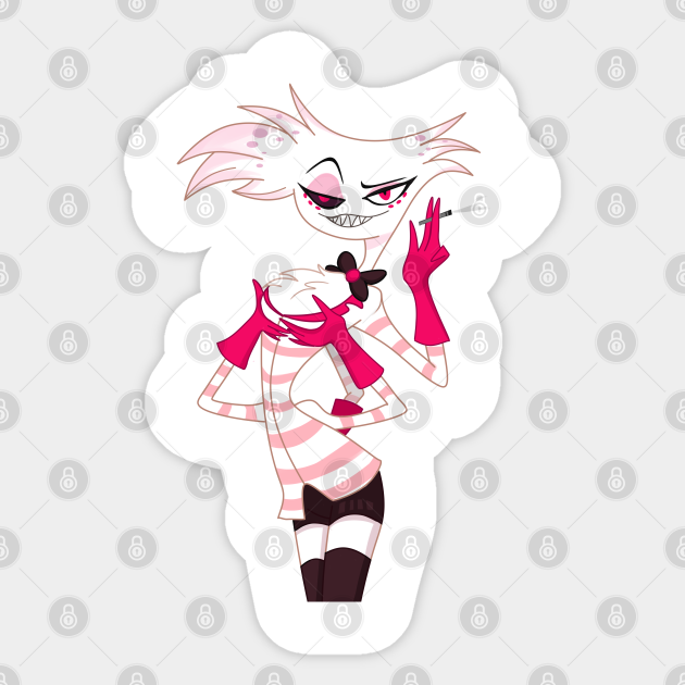 water-resistant Angel Dust Sticker Hazbin Hotel inspired Stickers fanart uv-resistant vinyl decal