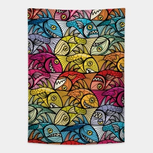 Escher Style fish Tapestry