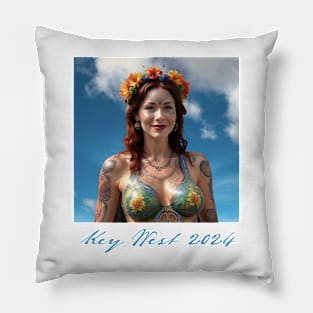 Key West 2024 AI Art Fantasy Fest Pillow