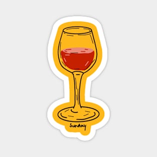 Funny Saturday Wine Magnet