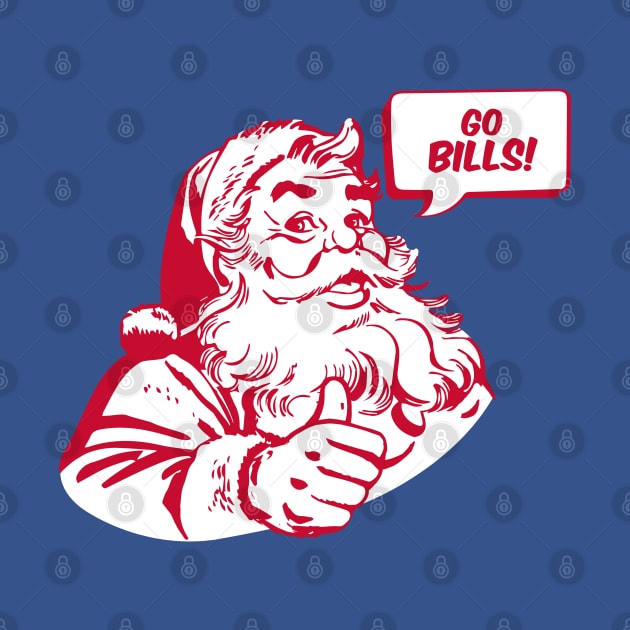 Retro Santa Claus Go Bills by mia_me