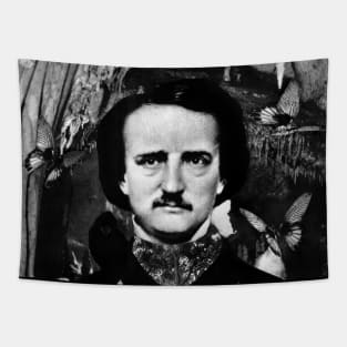 Edgar Allan Poe Halloween Ghost Story Horror Gothic Cat Tapestry