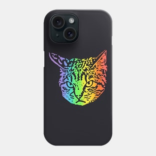 Rainbow Angry Cat Phone Case