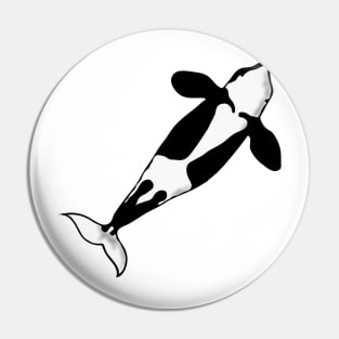 Jumping killer whale orca belly Pin