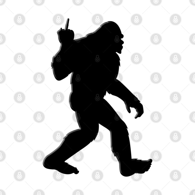 Bigfoot Middle Finger by  The best hard hat stickers 