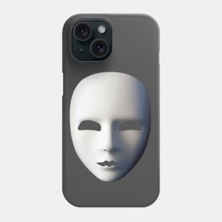 White Volto Grezzo Venetian Masquerade Mask Phone Case