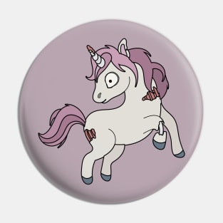 Zombie Unicorn Doodle // Funny Halloween Zombie Animal Pin