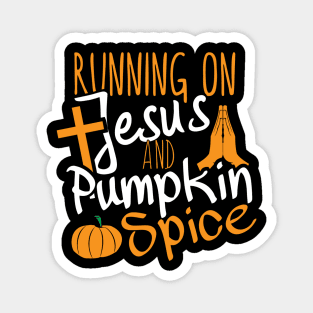 Funny Pumpkin Spice, Jesus Christian Design print Magnet