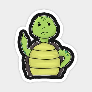 Grumpy Turtle Holding Middle finger funny gift Magnet