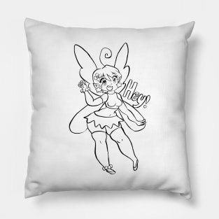 Hey! Fairy - Black Line Pillow