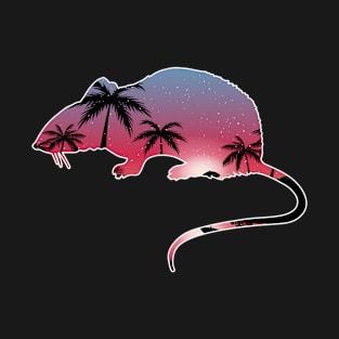 Mouse Beautiful Sunset Beach Palm Tree T-Shirt