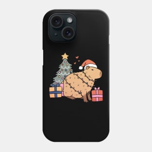 Cute christmas capybara Phone Case