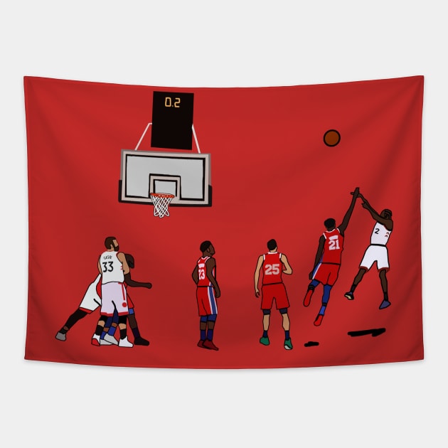 Kawhi Leonard Game 7 Winner - NBA Toronto Raptors Tapestry by xavierjfong