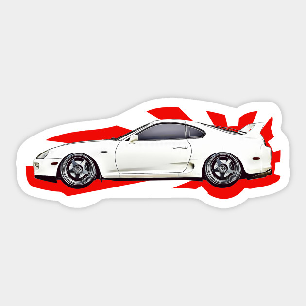 Toyota Supra Mk4 Jdm Illustration Supra Sticker Teepublic