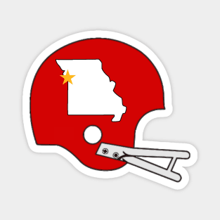 Kansas City Football Missouri Vintage Helmet Magnet