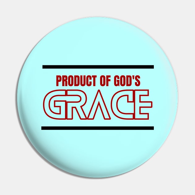 Product Of God's Grace | Christian Typography Pin by All Things Gospel