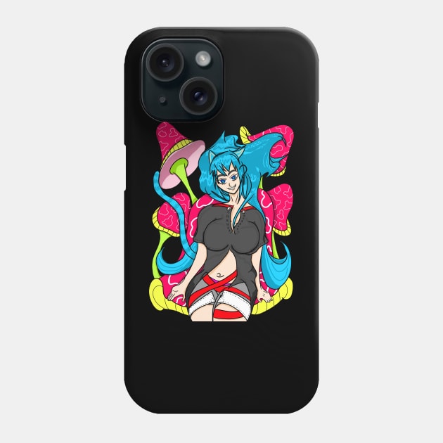 Cat Girl in Wonderland Phone Case by HCreatives