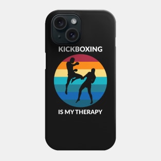 Kickboxing Is My Therapy Retro Vintage Sparring Phone Case