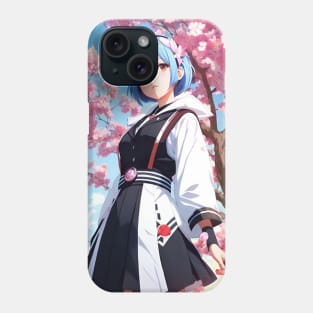 Anime Girl With Blue Hair 02 Phone Case