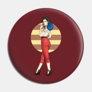 Rockabilly Pinup - You're A Star Pin