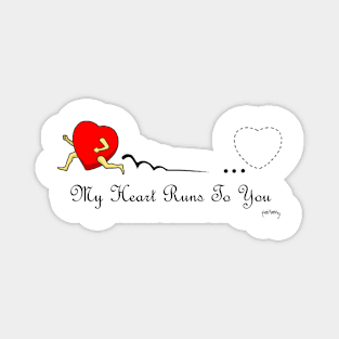 My heart runs to you (for men) Magnet