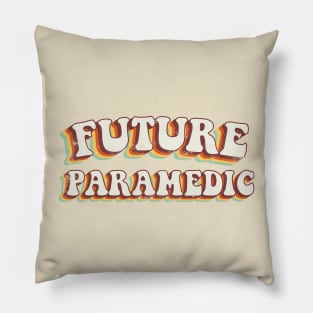 Future Paramedic - Groovy Retro 70s Style Pillow