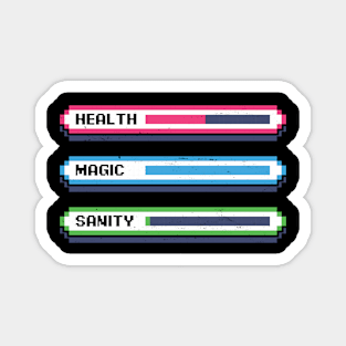 Video Game Sanity Bar - Funny RPG Stats Magnet