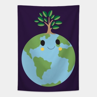 Earth Tree Planet Tapestry