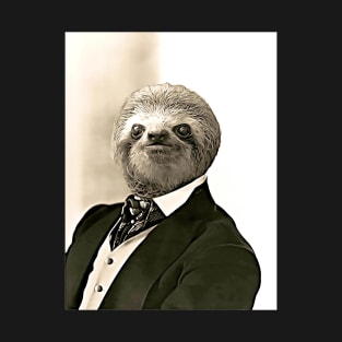Gentleman Sloth with Nice Posture - Print / Home Decor / Wall Art / Poster / Gift / Birthday / Sloth Lover Gift / Animal print Canvas Print T-Shirt