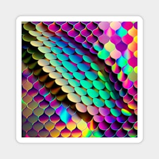 Colorful holographic mermaid tail pattern Magnet