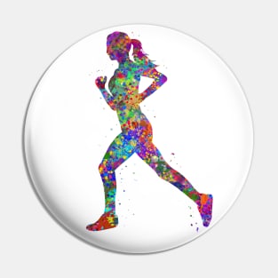 Runner girl Pin