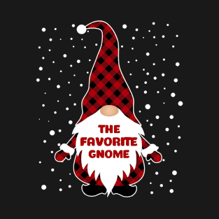 The Favorite Gnome Matching Family Christmas Pajama T-Shirt