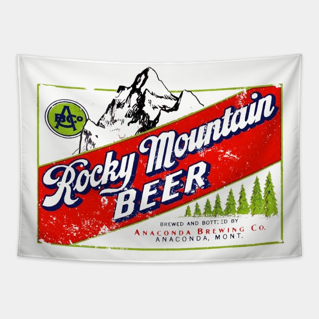 Rocky Mountain Beer Tapestry by retrorockit