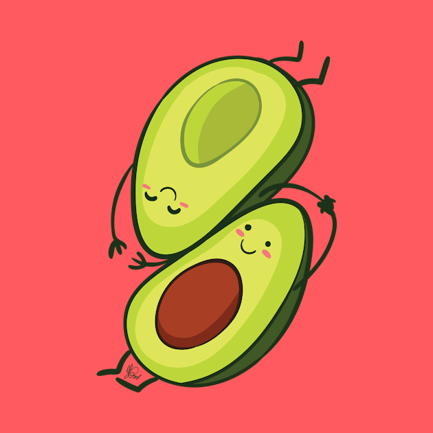 Avocado Cuddle by KPrimeArt