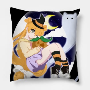 Girl of the night- color Pillow