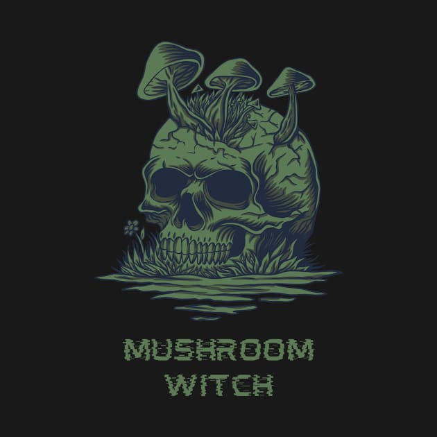 Mushroom Witch by moonlobster