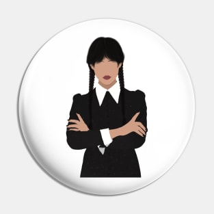 Wednesday Addams Fan Art Pin