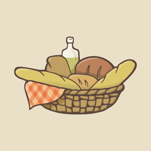 Basket of Artisan Breads by sifis